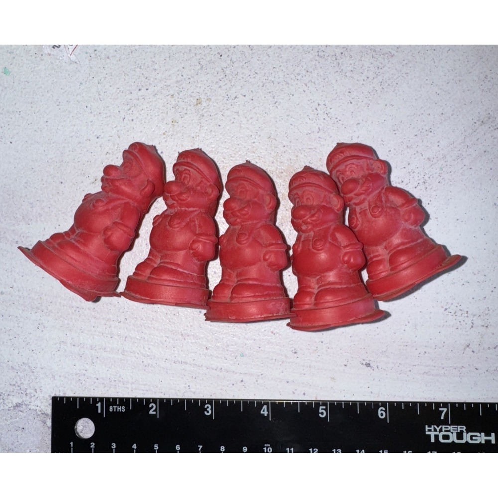 Vtg Nintendo Super Mario Bros 1989 Rubber Lollipop CandyMold Figures Lot of 5